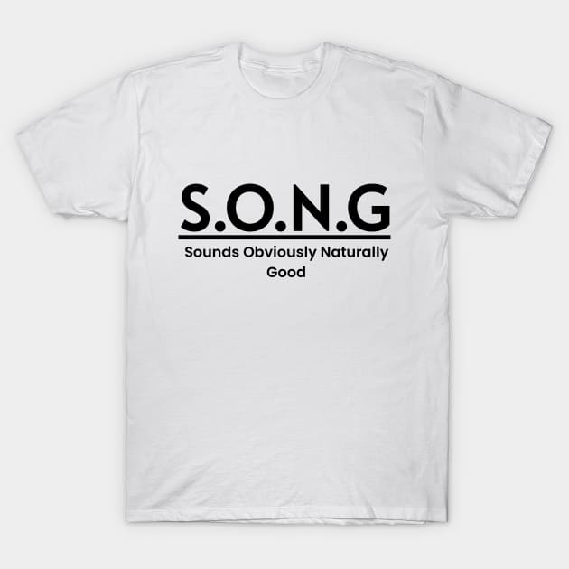 SONG Meaning Word Art Minimalist Design T-Shirt by PANGANDOY